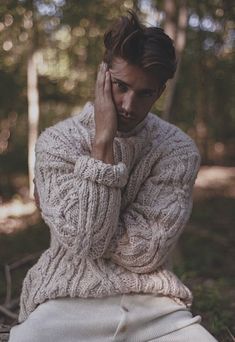 Guys In Sweaters, Men In Sweaters, Mans Clothes, Man Photoshoot, Ben Bowers, Fashion Trends Magazine, Lodge House, Man Sweater