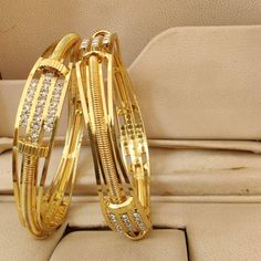 One Gram Gold Plated Bangle Bracelet set| Daily wear Bangle designs in Best price| Pair of Party Wear bangle| Statement bangles|Gift for her American Diamond Necklaces, Oxidized Necklace, Bracelets Design, Bangle Ring, Gold Plated Bangles, Bangle Bracelet Set, Elegant Sets, Bangle Designs, Jhumka Earrings