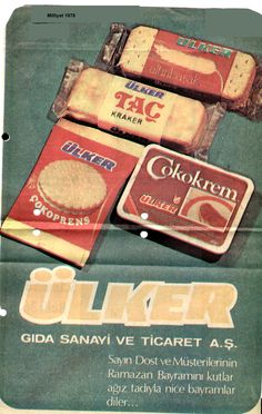 an old advertisement for some kind of cracker and other food items on the table