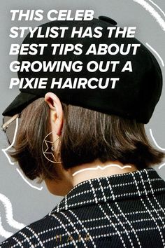 Haircut Growing Out Hair, Hairstyles Growing Out Pixie, Styles For Pixie Grow Out, Short Pixie Grow Out, Pixie Hair With Hat, Hairstyles While Growing Out Hair, Short Hair Grow Out Styles, Grow Out Short Hair Styles, Pixie Sideburns