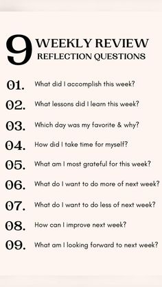 Weekly Reflection Journal, Reflection Journal Prompts, Weekly Reflection, Mindfulness Journal Prompts, Prompts Writing, Reflection Journal, Journal Questions, To Do Planner, Weekly Review