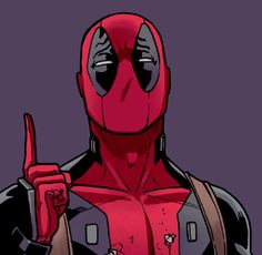 deadpool is giving the thumbs up sign