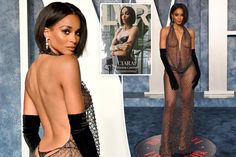 Ciara defende 'visão' por trás do vestido de festa transparente da Vanity Fair Vanity Fair Party, Red Carpet Look, Russell Wilson, Oscar Party, Vanity Fair Oscar Party, Dress Designer, Dress Cover, Red Carpet Looks, Red Carpet Fashion