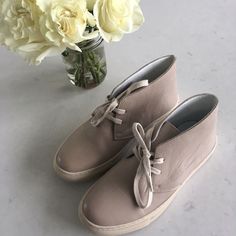 Brand New Never Worn. Real Leather Sneakers. Sand Colored With Laces. Rubber Sole. Sand Color, Shoes Leather, Chukka Boots, Leather Sneakers, Womens Shoes Sneakers, Real Leather, Leather Shoes, Rubber Sole, Ankle Boot