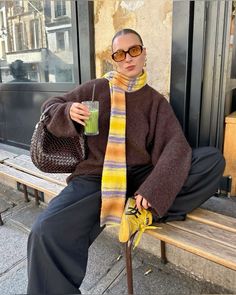 Scarf Outfit, Fall Fits, Winter Fits, Fashion Business, Oversized Pullover, Mode Inspo, 가을 패션, Autumn Outfit