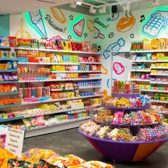 a store filled with lots of different types of candy