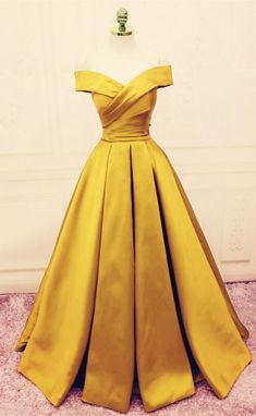 Gold Prom Dresses Long, Modest Prom Dresses, Gold Evening Dresses, Gold Prom Dresses, Modest Prom, Floor Length Prom Dresses, Satin Evening Dresses, Prom Dresses Modest, Dresses Modest