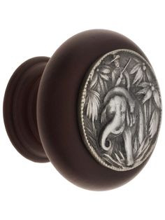 an elephant is depicted on the door knob