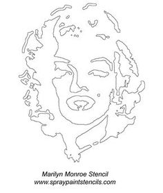 the face of marilyn monroe stencil