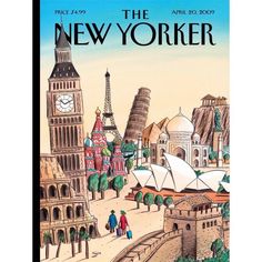 the new yorker magazine cover with people walking around