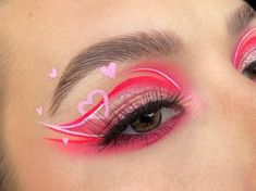 Day Makeup Looks, Cute Eye Makeup, Graphic Makeup, Rave Makeup, Swag Makeup, Eye Makeup Pictures, Ethereal Makeup, Valentines Makeup, Eye Makeup Designs