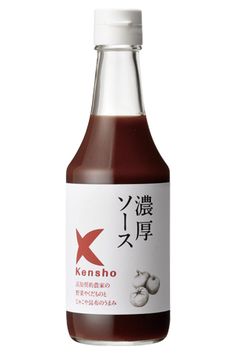 a bottle of keshio sauce on a white background