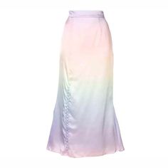 *Price Firm Nwt Olivia Rubin Pastel Rainbow Skirt With Button Details. Size 6, Laying Flat, 15" Waist, 19"Hip, 35"Long Soft Emo, Purple Tulle Skirt, Olivia Rubin, Purple Tulle, Rainbow Skirt, Sequin Midi Skirt, Rainbow Ombre, Pastel Pattern, Skirt With Buttons