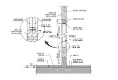 an architectural drawing showing the details for a tower