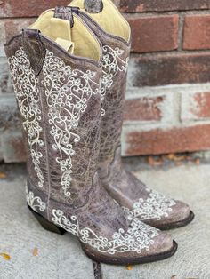 Western Wide Calf Mid-calf Boots For Western-themed Events, Western Mid-calf Boots With Snip Toe For Country Events, Corral Glitter Inlay Boots, Corral Cowgirl Boots, Snip Toe Cowgirl Boots, Corral Boots Womens, Mens Work Shoes, Womens Work Boots, Work Shoes Women