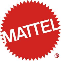 the mattel logo is shown on a white background