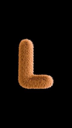 the letter l is made out of furry material