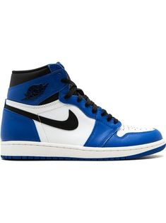 Jordan Air Jordan 1 Retro sneakers - Blue Jordans 1 Blue, Jordan 1 Blue, Jordans 1, Sneaker Nike, Blue Jordans, Jordan Shoes Girls, Shoes Sneakers Jordans, By Any Means Necessary, Nike Shoes Jordans