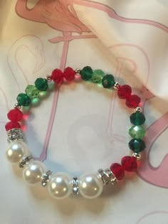 Handmade Christmas Bracelets  $19.95 with free shipping Xmas Bracelets Diy, Christmas Themed Bracelets, Christmas Jewelry Diy Necklace, Christmas Bracelets Diy, Christmas Jewelry Ideas