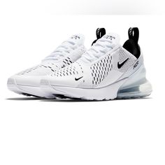 Nike Women’s Air Max 270 Shoes Color: White/Black Brand: Nike Nike Air Max 270 Women, Nike Air Max 270 White, Nike Airmax 270, Royal Blue Shoes, Air Max 180, Swimsuits Outfits, Cute Nike Shoes, Nike Air Max For Women, Air Max Women