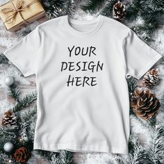 Hi there! 👋 Transform the presentation of your designs with our high-quality Christmas tshirt mockup,  specially designed for demanding creators and online entrepreneurs. Whether you are a graphic designer, seller of personalized Christmas tee shirt, or an online store owner, our Christmas mockups will allow you to showcase your creations in the best light. Product Features: - High Quality: Our Christmas mockups are meticulously crafted to offer a realistic and attractive representation of your White Relaxed Fit T-shirt For Christmas, Tee Shirt Mockup, Christmas Tshirt Mockup, Christmas Tee Shirts, Store Owner, Christmas Tshirt, Professional Presentation, Online Entrepreneur, Image Editing Software