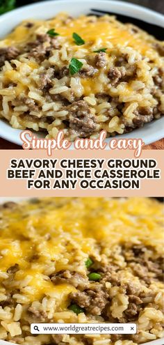 an image of a casserole dish with cheese and ground beef