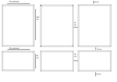 the size and width of an open window with measurements for each window, including two sides