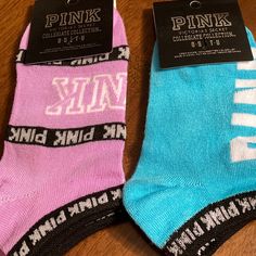 Pink Victoria’s Secret Women’s Socks Blue/Purple One Size Brand New Tags Comfortable Pink Cotton Socks, Comfortable Purple Cotton Socks, Pink Casual Socks For Winter, Casual Blue Socks With Letter Print, Pink Casual Winter Socks, Casual Pink Winter Socks, Trendy Purple Cotton Socks, Sporty Pink Cotton Socks, Pink Sports Socks