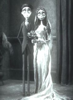 the corpse bride and groom are posing for a photo