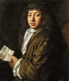 a painting of a man holding a piece of paper