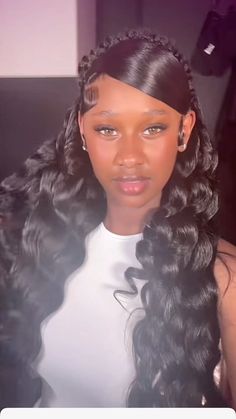 Hair Inspo Birthday, Pretty Wig Installs, Balls And Barrettes Hairstyles, 26 Inch Wig Hairstyles, Updo For Prom, Curly Lace Front Hairstyles, Lace Hairstyle, Graduation Picture Hairstyles, Weave And Braids Hairstyles