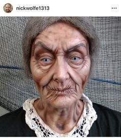 Old Grandma Makeup, Old Age Stage Makeup, Old Woman Makeup, Haunted House Makeup, Theater Makeup, Aging Makeup