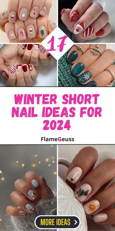 Transform your short nails with winter charm through our meticulously curated collection of ideas. From simple and cute to casual and classic, explore a range of designs in colors such as light blue and matte black. Whether you're feeling the Christmas spirit or aiming for a more basic look, our winter nail short designs promise a stylish and trendy appearance for the season and beyond. Winter Nail Short, Nail Short Designs, Nail Short, Winter Designs, Gel Designs, Short Nail, Winter Nail Art, Winter Nail Designs, Trendy Winter