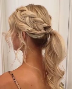 Hoco Ponytail Hairstyles, Bridesmaid Hair Up, Wedding Ponytail Hairstyles, Bridesmaid Hair Ponytail, Hairstyles Ponytail