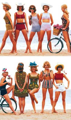 Iconic Poster, Vintage Swimsuits, Fashion Articles, Coney Island, 1960s Fashion