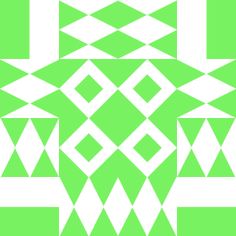 a green and white geometric design