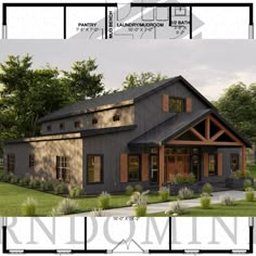 this is an artist's rendering of a house plan for a new construction project