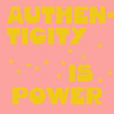 an orange and pink poster with the words,'authenticity - ti city is power '