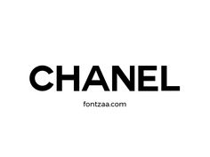 the word chanel written in black on a white background