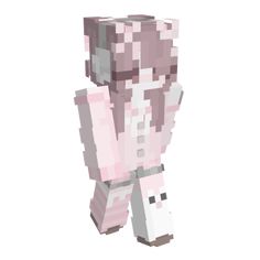 a pixellated image of a man in pink and white clothes with his hands behind his back