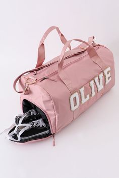 Pink gym bag BAG ONLY! FOR PASTE LETTERS please search LETTERS 100%Nylon 18.5*9*10.23 117031 Rectangular Gym Bag With Zipper For School, Casual Large Capacity Workout Bag, Sporty Large Capacity Bag For Workout, Functional Rectangular Gym Bag For School, Nylon Bags With Letter Print For Daily Use, Nylon Bag With Letter Print For Daily Use, Sporty Nylon Bag With Large Capacity, Daily Use Nylon Bag With Letter Print, Rectangular Nylon Travel Bag For Gym