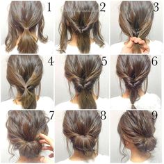 Low Bun Hairstyle, 5 Minute Hairstyles, Low Bun Hairstyles, Simple Wedding Hairstyles, Up Dos For Medium Hair, Daily Hairstyles, Bun Hairstyle, Low Bun