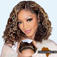 Wear and Go Glueless Wig Human Hair 4/27 Highlight Curly Bob Lace Closure Wigs Pre Cut 4X4 HD Lace Water Wave Wig for Black Women 200% Density 12 Inch Details) Keep away from naked flame Product Dimensions ‏ : ‎ 9.2 x 6.4 x 2.3 inches; 12.31 ounces Manufacturer ‏ : ‎ laifanhair ASIN ‏ : ‎ B0CF1TL9DW Country of Origin ‏ : ‎ China Pre-cut Lace: 4X4 HD Lace, Pre-cut Lace by the Special Technical Scissor to Make Sure the Edge is Stronger …    Read More &ra Natural Curly Wig, Water Wave Wig, Wig For Black Women, Closure Wigs, Curly Bob Wigs, Glueless Wig, Wave Wig, Beautiful Wigs, Wig Human Hair