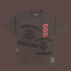 Brand New With Tags! Cactus Jack Shirt, Travis Scott Brown, Scott Brown, Cactus Jack, Wisconsin Badgers, Travis Scott, Mitchell & Ness, Badger, Wisconsin