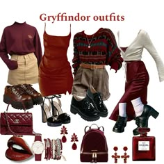 #gryffindor#outfitinspo#redaesthetic#red#hogwarts#harrypotter#clothes Griffyndor Aestethic Outfit, Hogwarts Inspired Outfits Gryffindor, Gryffindor Party Outfit, Hogwarts Aesthetic Outfits Gryffindor, Harry Potter Inspired Outfits Gryffindor, Harry Potter Outfit Ideas Gryffindor, Gryffindor Clothes Aesthetic