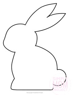 the outline of a bunny's head