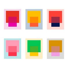 four squares with different colors in them