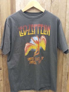 Led Zeppelin 100% Cotton New Vintage Band T Shirt - Vintage Band Shirts Led Zeppelin Icarus, Types Of Cotton Fabric, Vintage Band Shirts, Led Zeppelin T Shirt, Vintage Band T Shirts, Shirt Wrinkles, Band T Shirts, Innovative Fashion, Concert Tees