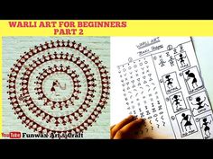 two pictures with the words warli art for beginners part 2 and an image of a