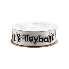 a roll of volleyball tape with the word volleyball in black and white letters on it